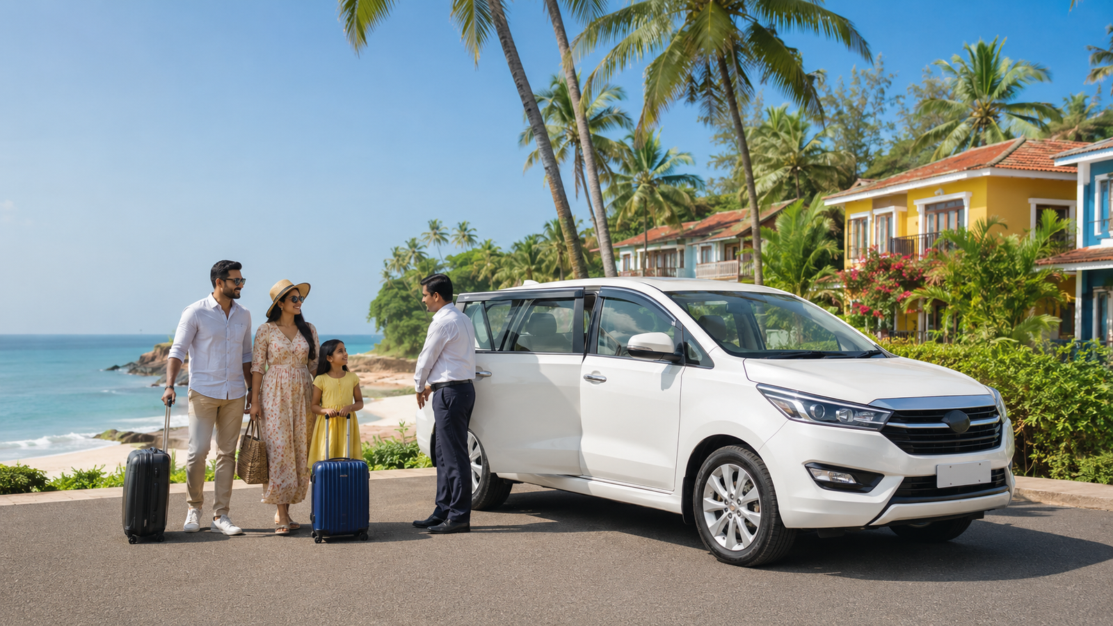Family taxi pickup service in Goa